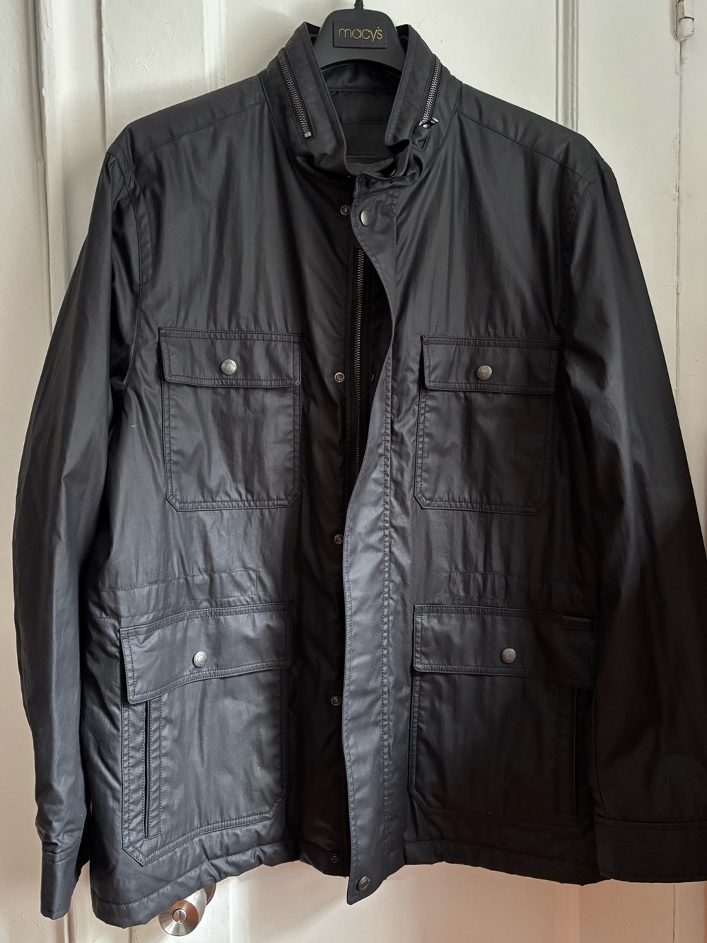 Coach Men's Black Coated Field Jacket Size XXL